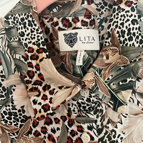 NWT! Lita by Ciara jungle safari print top - Picture 2 of 4